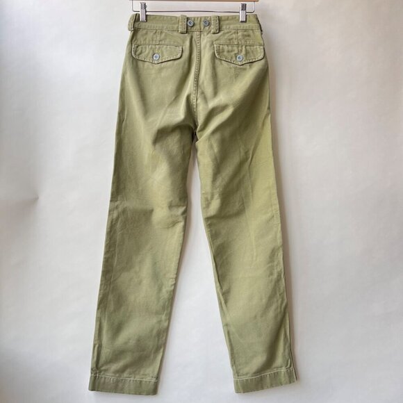 Nigel Cabourn Lybro pleated chinos , Army green, Size 28 L75 - Picture 6 of 15